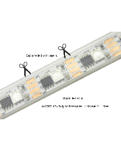 12V 5 meters 300 LEDs IP67 waterproof programmable Madrix CS8208 RGB 5050 LED strip