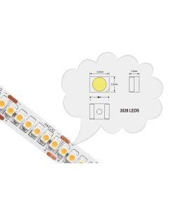 24V 5 meters 1200 LEDs IP20 non-waterproof flexible SMD 3528 LED warm white light strip