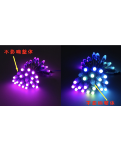 5V waterproof 50 nodes P9883 RGB LED pixel light module string