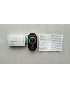 RF remote 8 keys touch aluminum case RGB LED 